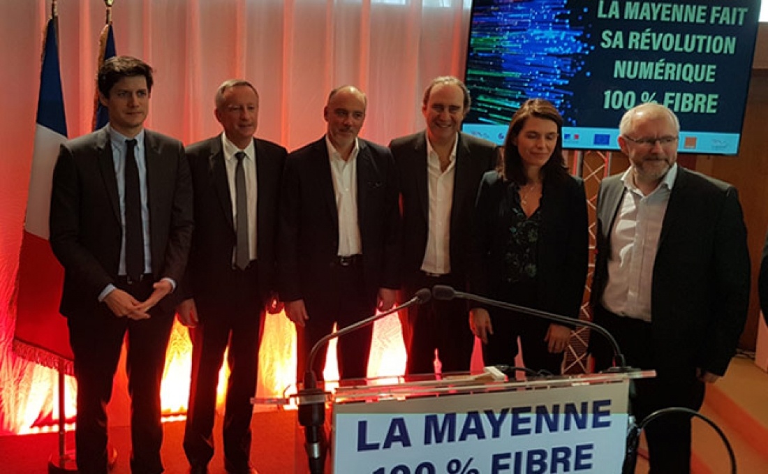 Inauguration le 9 novembre 2017 : Julien DENORMANDIE, Olivier RICHEFOU, Stéphane RICHARD, Xavier NIEL, Christelle MORANCAIS, Xavier DUBOURG